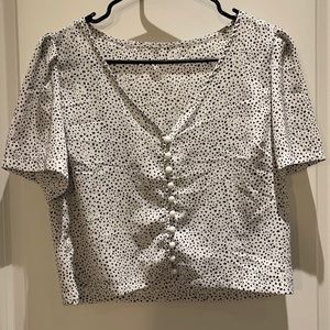 Shein speckled faux pearl top